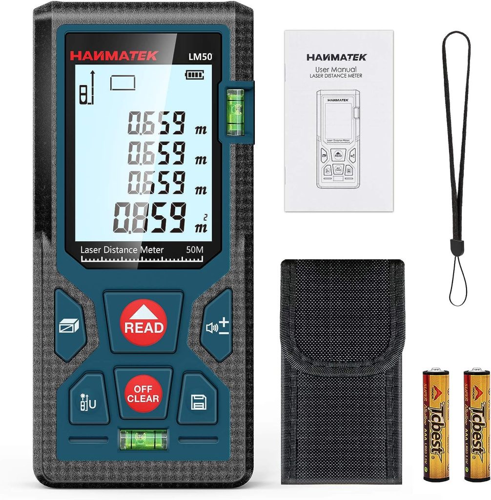 HANMATEK Rangefinder, range finder digital, laser measuring device distance with LCD backlight. HANMATEK Rangefinder, range finder digital, laser measuring device distance with LCD backlight.