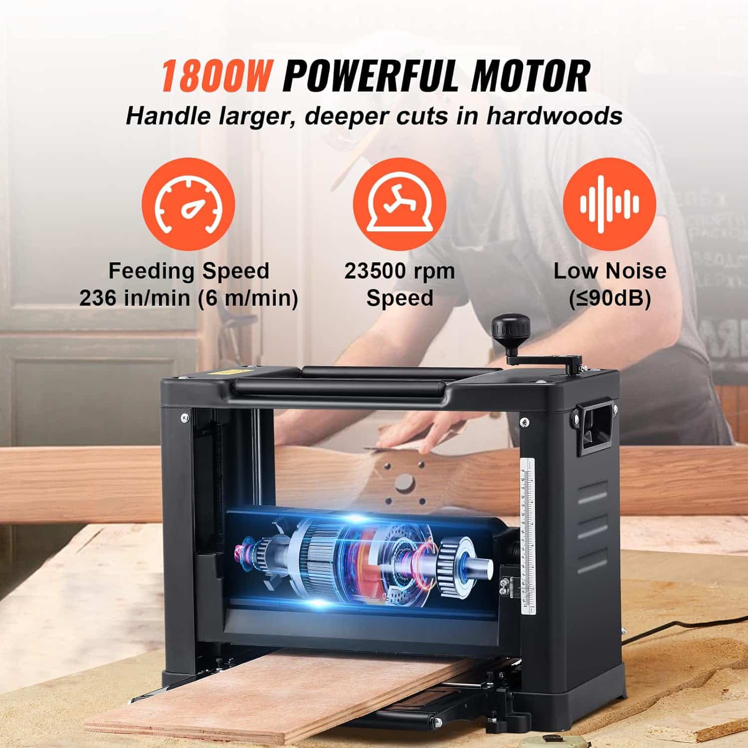 vevor dickenhobel 1800w review
