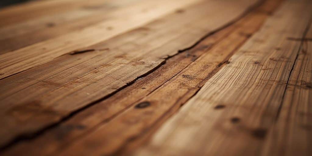 Cinematisches Bild von Paulownia-Holz mit feinen Maserungen.