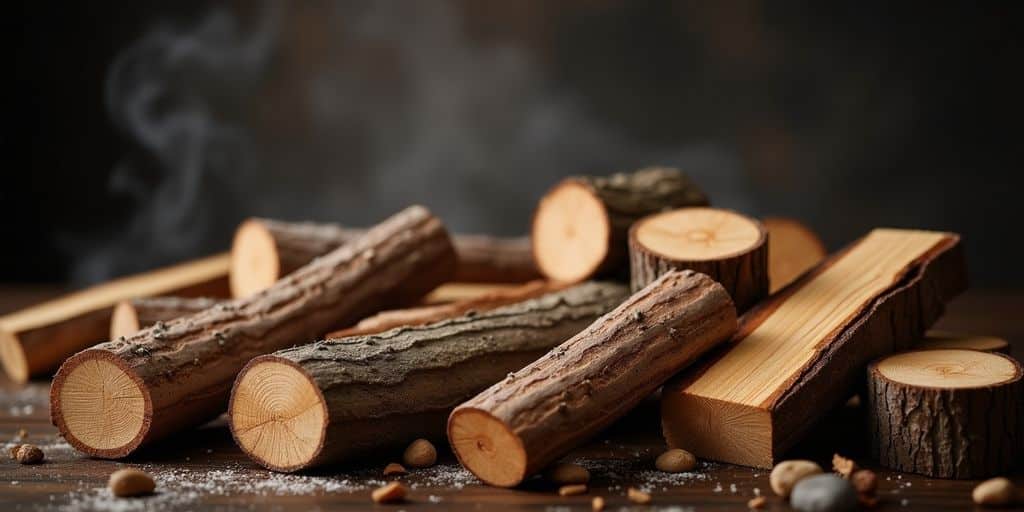 Verschiedene Holzarten für Smoker und BBQ.