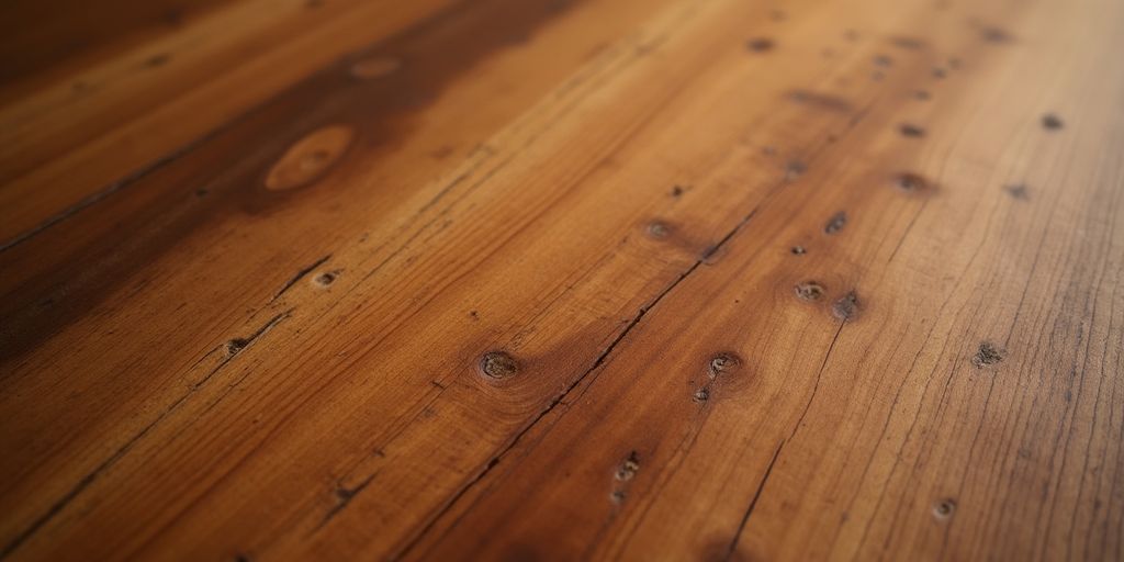 Holzart Abachi mit reicher Maserung und warmen Tönen.