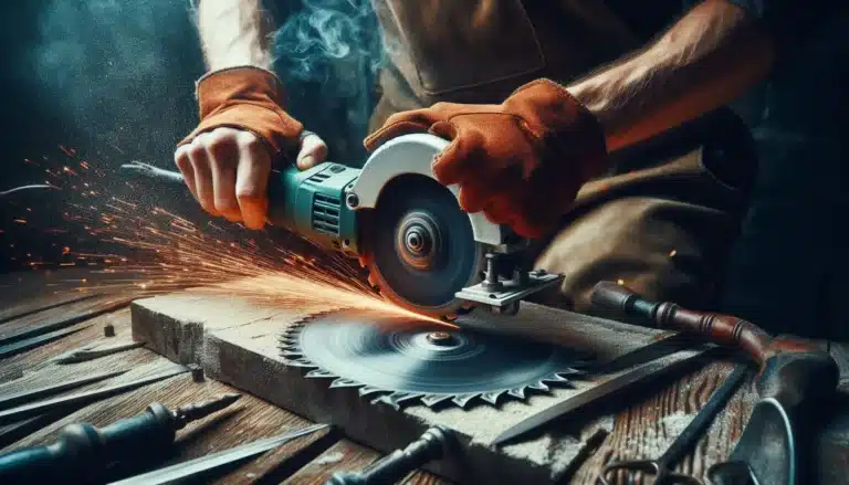 Kreissägeblatt schärfen mit Winkelschleifer