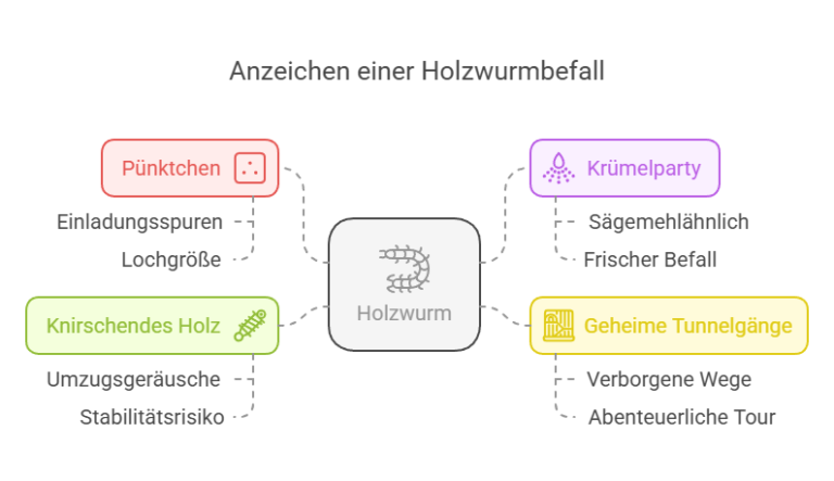 Anzeichen einer Holzwurmbefall