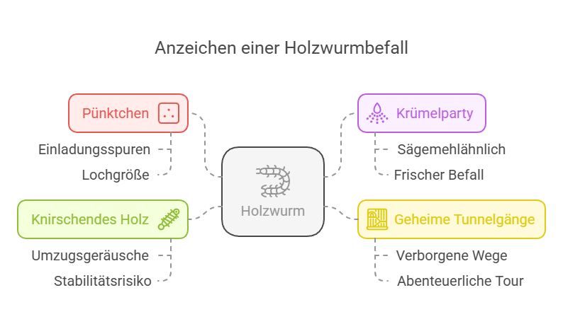Holzwurm in Panik: Meine Top-Tipps für holzwurm bekämpfen 2 Anzeichen einer Holzwurmbefall