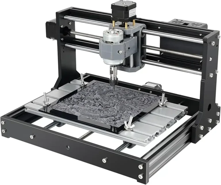 7 OUYANG CNC 3018 S Fraesmaschine 3 Achsen CNC Graviermaschine GRBL Steuerung und Not Aus Taster Arbeitsbereich 300mm x 180mm x 45mm geeignet fuer die Gravur von Acryl Holz etc jpg