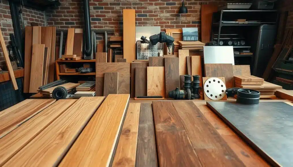 Materialvielfalt Werkbank Arbeitsplatte