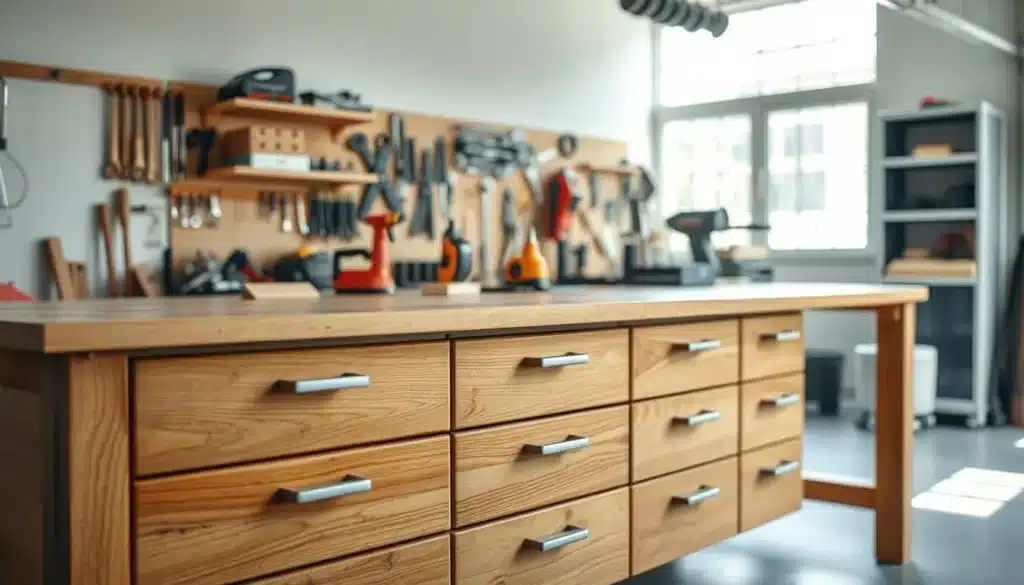 Werkstattorganisation mit Schubladen
