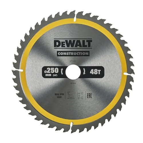 DeWalt DT1957 Kreissägeblatt 250mm 48 Zähne