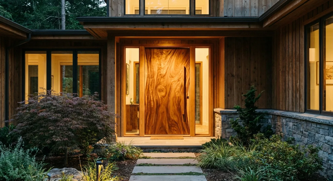 Nebeneingangstur Aus Holz