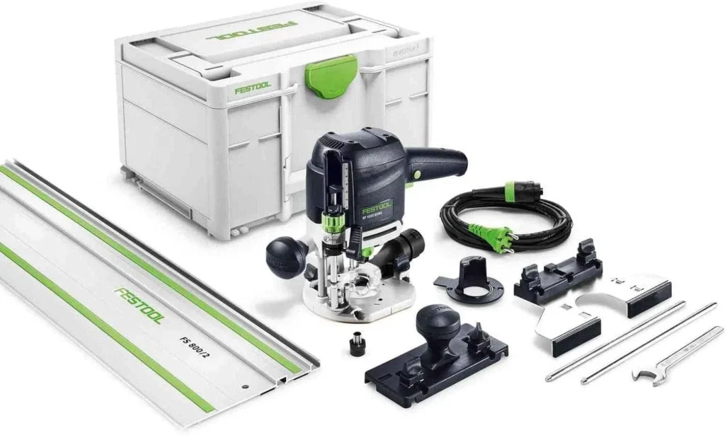 Festool Router OF 1010 REBQ Set (with Collet, Side Stop, Guide Rail Adapter, Clamping Catcher, Open-End Wrench, Guide Rail) in Systainer Festool Router OF 1010 REBQ Set (with Collet, Side Stop, Guide Rail Adapter, Clamping Catcher, Open-End Wrench, Guide Rail) in Systainer
