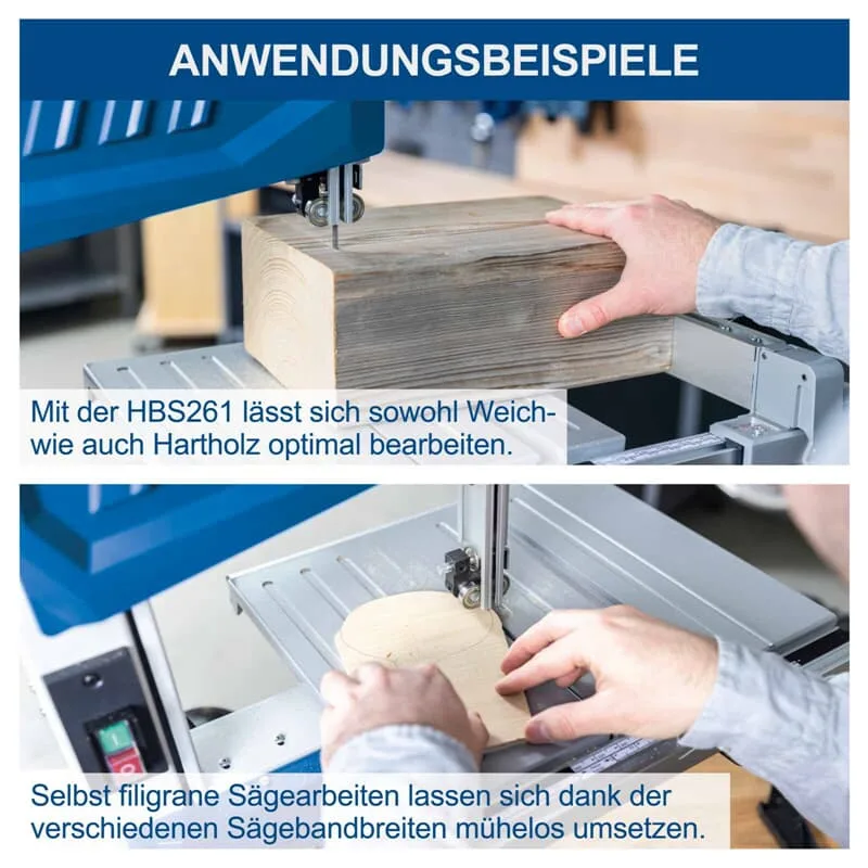 Bandsäge Test 2026: Die 5 besten Bandsägen für Holz im Vergleich 3 Scheppach HBS261 Bandsäge 550W mit Aluminium-Druckguss-Tisch