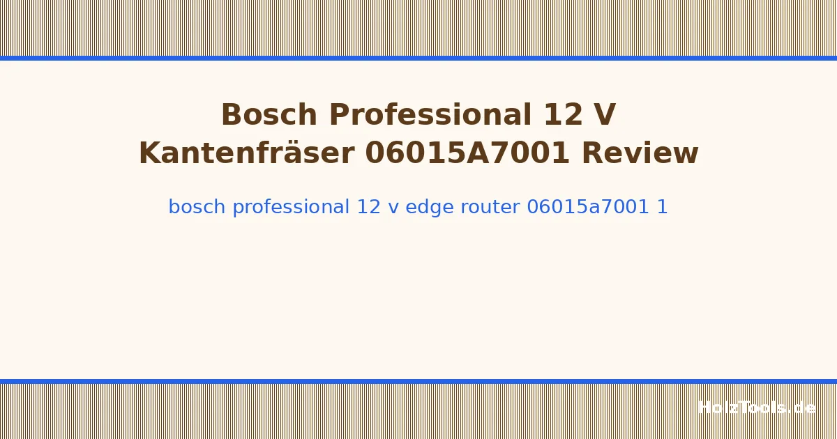 Bosch Professional 12 V Edge Router, 06015A7001