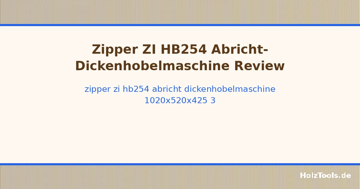 Zipper ZI-HB254 Abricht-Dickenhobelmaschine, 1020x520x425