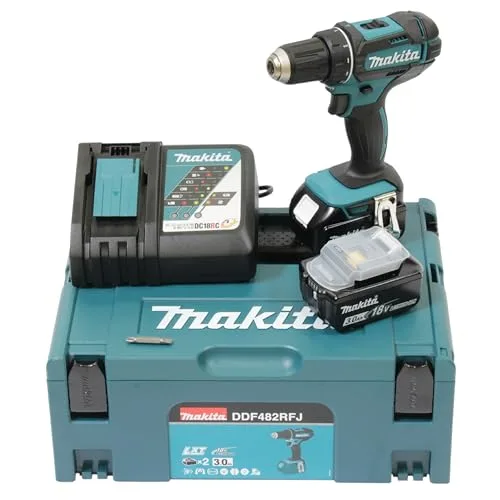 18V vs 12V Akkuschrauber: Welche Spannung passt zu Ihrem Projekt? 5 Makita DDF482RFJ Akku-Bohrschrauber 18V