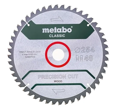Metabo Precision Cut Wood Kreissägeblatt 254mm 48 Zähne