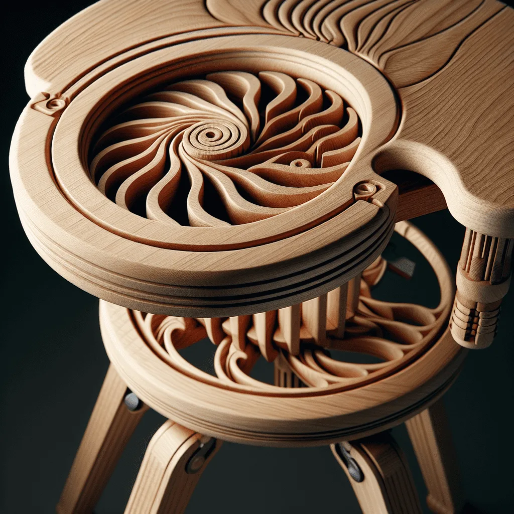wie mache ich einen holzernen hocker mit drehbarem sitz