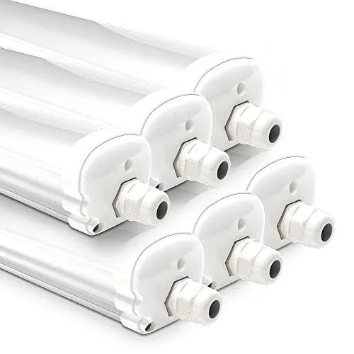 HOFTRONIC LED Feuchtraumleuchte 6er Pack 36W IP65 für Werkstatt