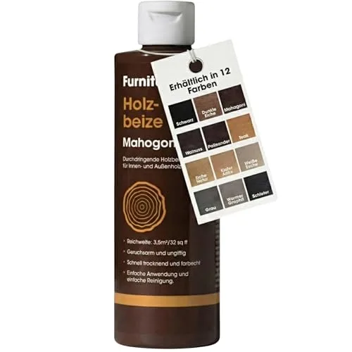 Holzbeize Anwendung Furniture Clinic Holzbeize Mahagoni 250ml wasserbasiert