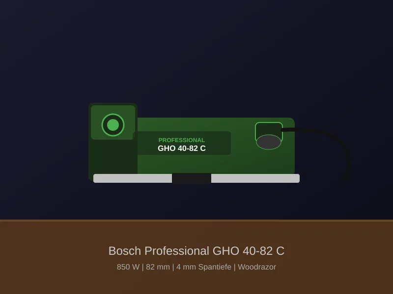 Bosch Professional GHO 40-82 C Elektrohobel mit Woodrazor-Messersystem und 850 Watt