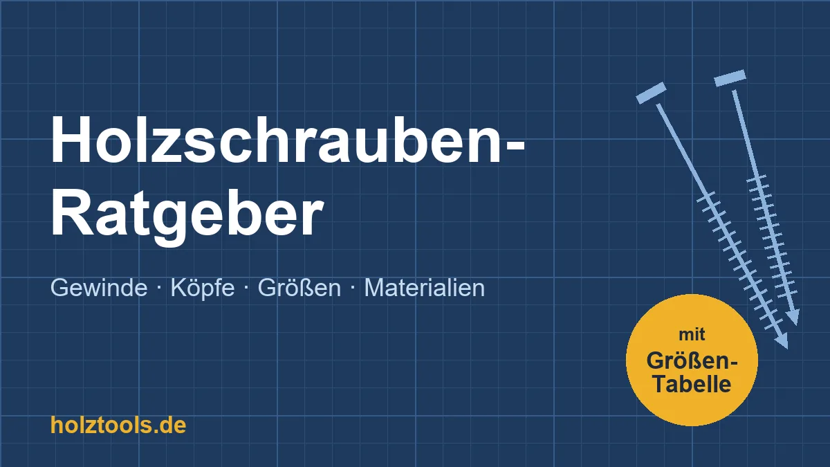 Holzschrauben-Ratgeber: Gewinde, Köpfe, Größen und Materialien