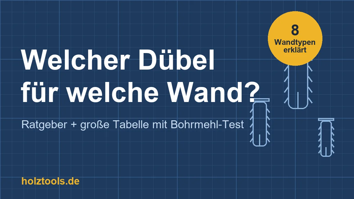Welcher Dübel für welche Wand? Ratgeber mit Tabelle und Bohrmehl-Test